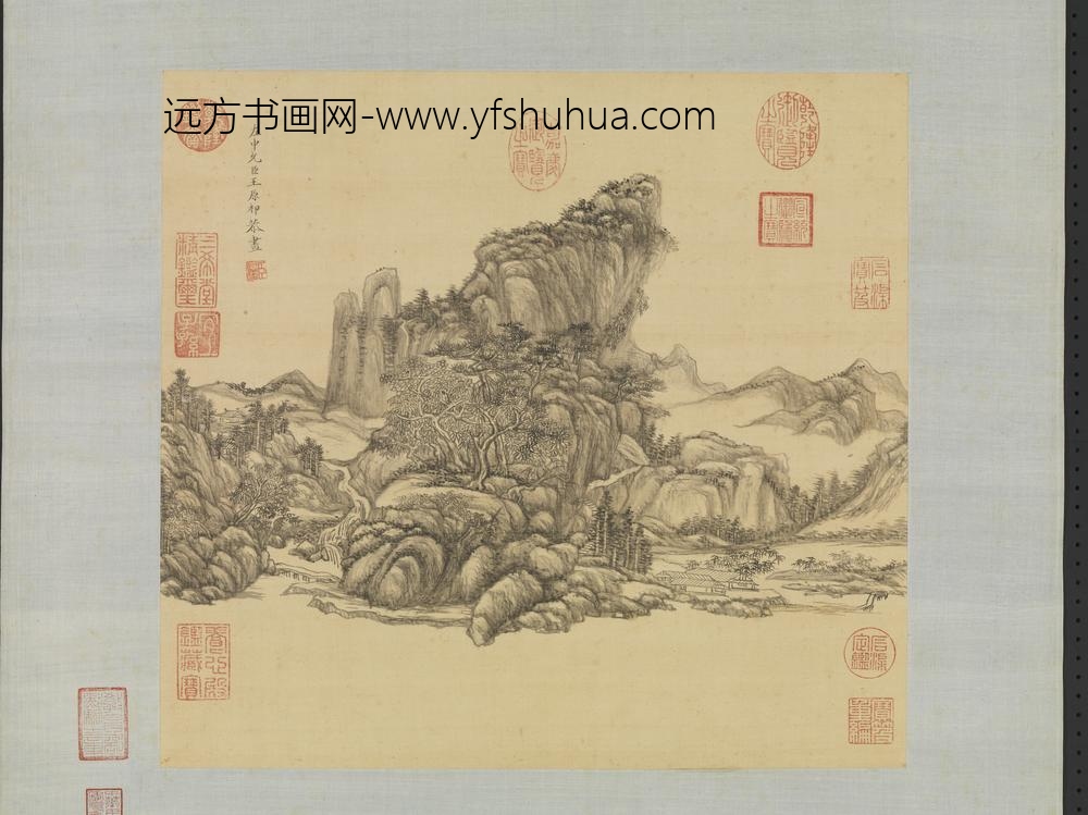 清王原祁画山水轴