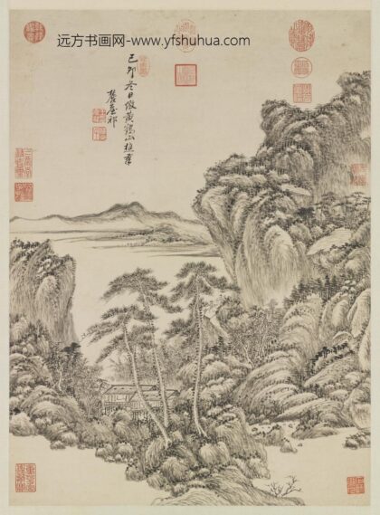 清王原祁画山水轴.jpg
