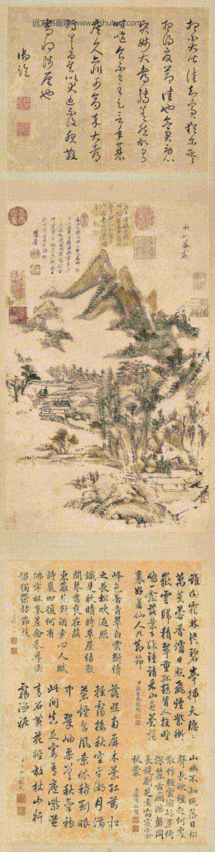 清王原祁画山水轴.jpg