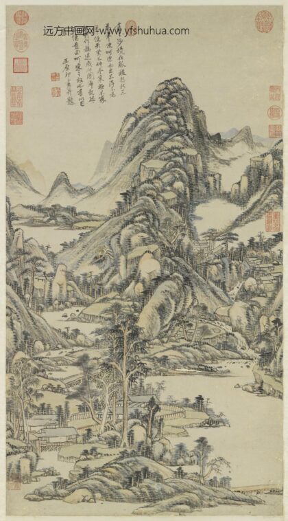 清王原祁画溪崦林庐轴.jpg