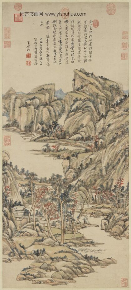 清王原祁秋山图轴.jpg