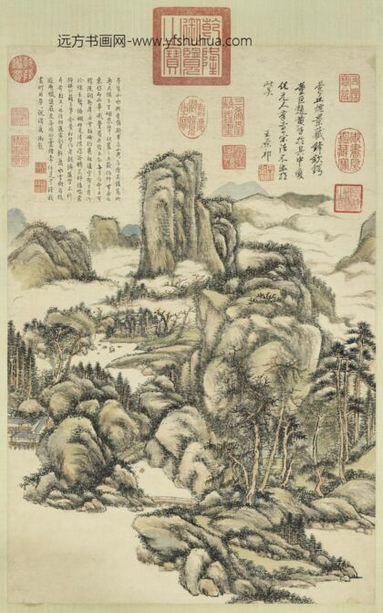 清王原祁远岫归云轴.jpg