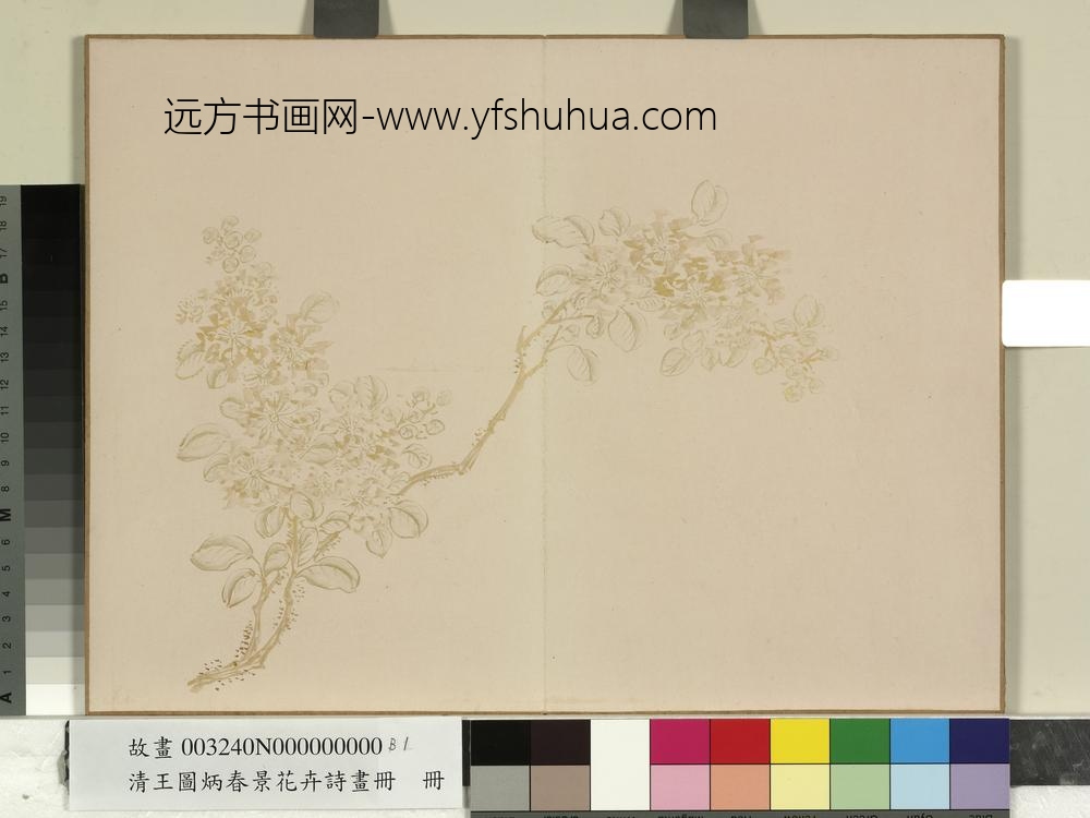清王图炳春景花卉诗画册