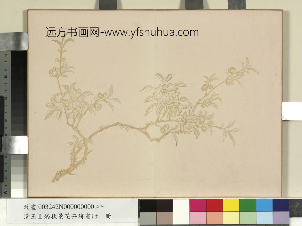清王图炳秋景花卉诗画册