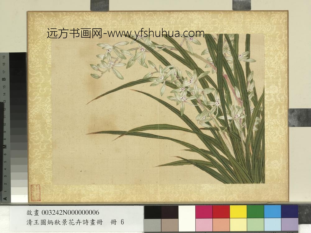 清王图炳秋景花卉诗画册秋兰