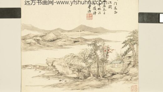 清王学浩山水画册仿云林法写少陵诗意清王学浩山水画册仿云林法写少陵诗意.jpg