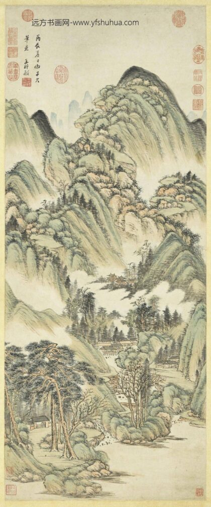 清王时敏画山水轴.jpg