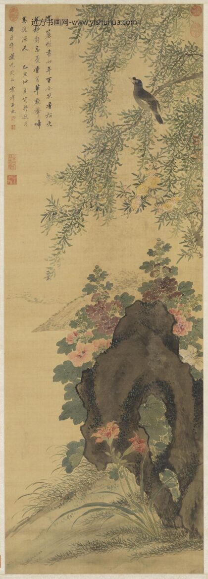 清王武花鸟轴.jpg