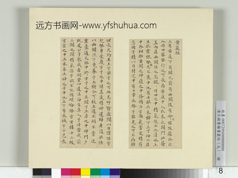 清王澍书积书岩帖（九）册临黄庭经-
