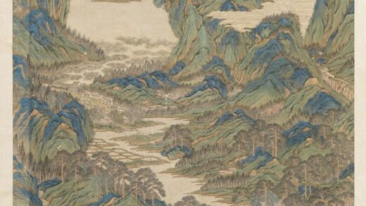 清王炳仿赵伯驹春山图轴.jpg