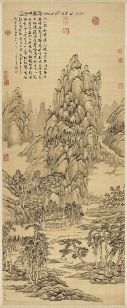 清王炳画天平山景轴.jpg