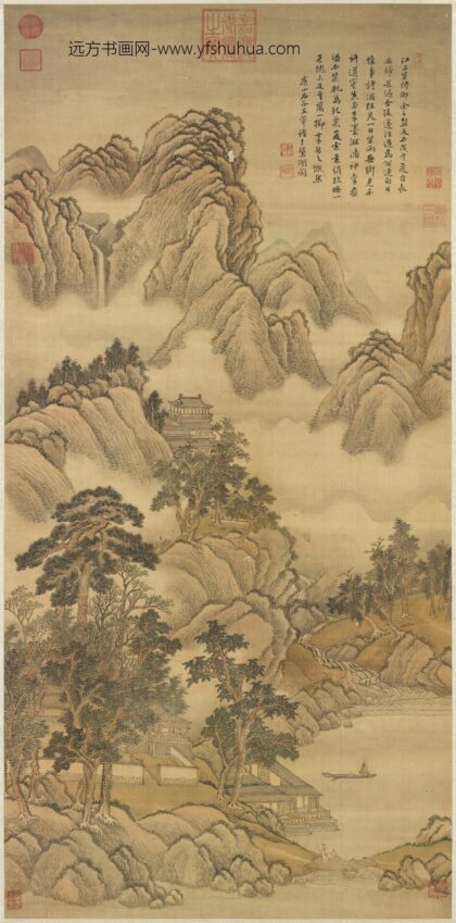 清王翚临许道宁山水轴.jpg