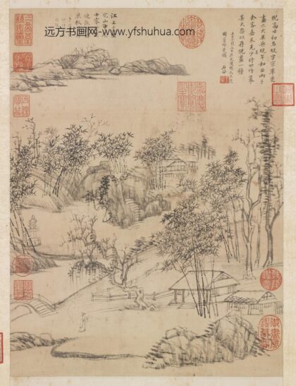 清王翚仿倪瓒画山水轴.jpg