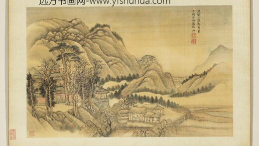 清王翚仿古山水册秋城山寺.jpg