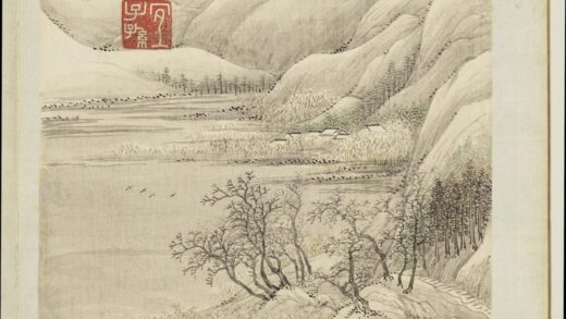 清王翚仿宋元山水册仿王维江村夜雪图.jpg