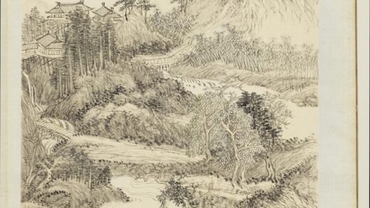 清王翚仿宋元山水册仿王蒙秋山萧寺.jpg