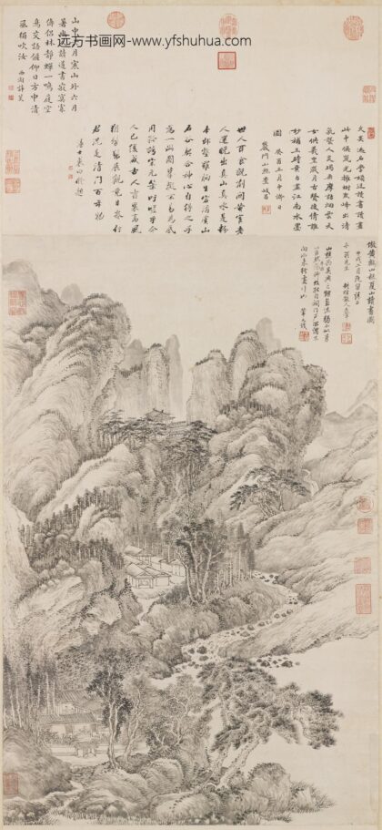 清王翚仿王蒙夏山读书图轴.jpg