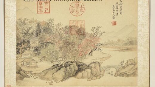 清王翚仿诸家山水册仿王蒙红树山庄图.jpg