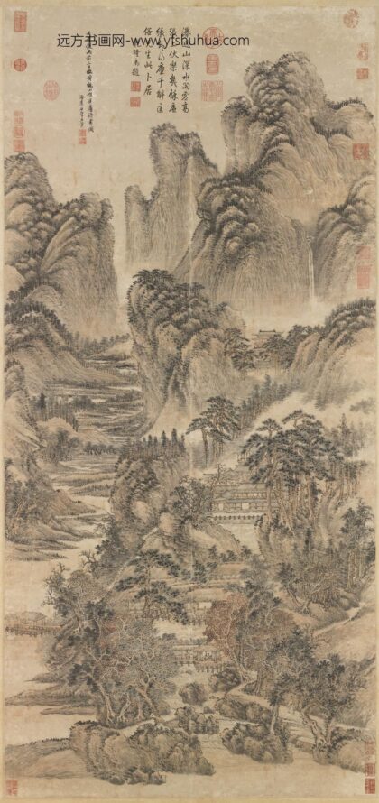 清王翚匡庐读书图轴.jpg
