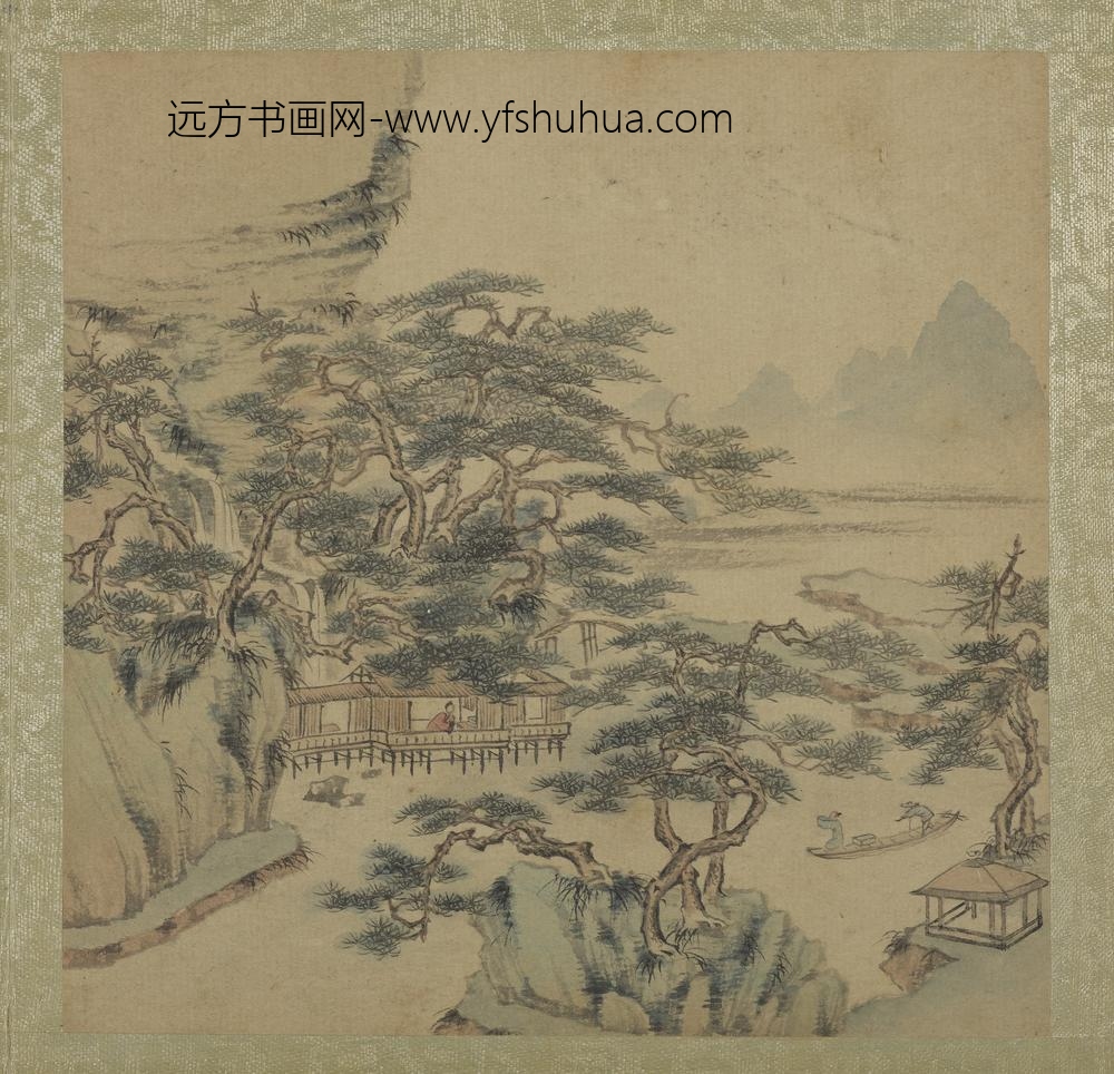清王翚拟古山水画册松溪遥瞩