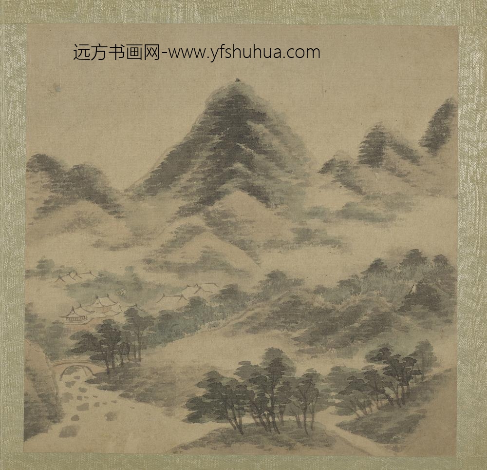 清王翚拟古山水画册浮岚暖翠