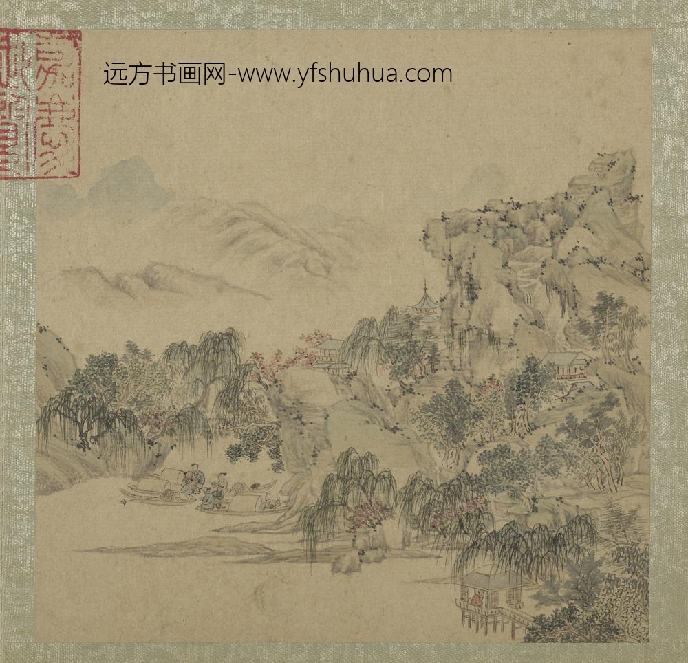 清王翚拟古山水画册渔艇闲话