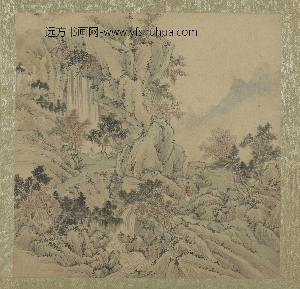 清王翚拟古山水画册行坐秋景