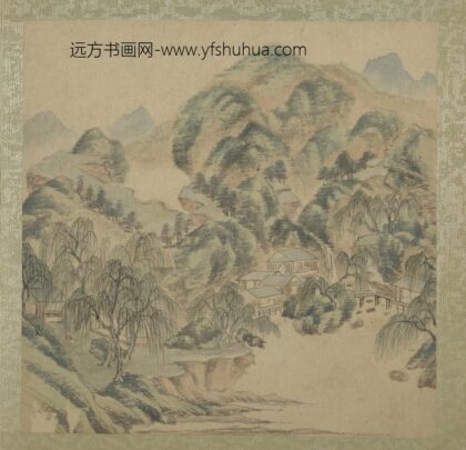 清王翚拟古山水画册青山绿柳.jpg