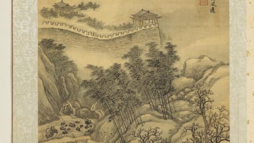 清王翚摹古山水册竹泉暮钟.jpg
