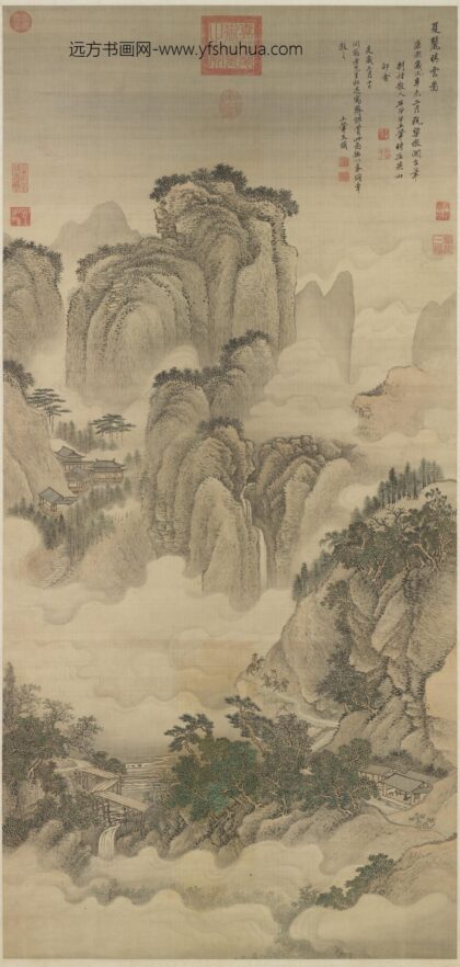 清王翚画夏麓晴云轴.jpg