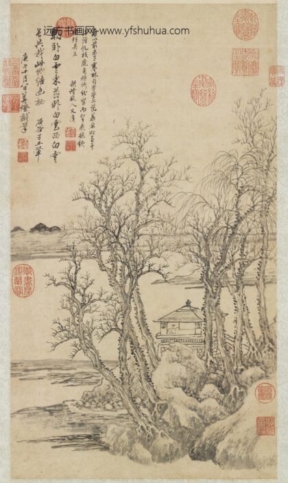 清王翚画寒林小景轴.jpg
