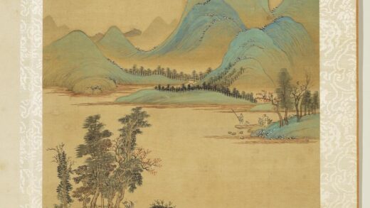 清王翚画山水册仿赵孟俯秋林待渡.jpg