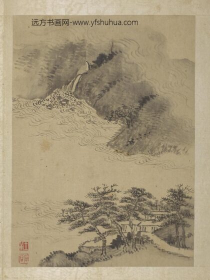 清王翚画山水册水云相生.jpg