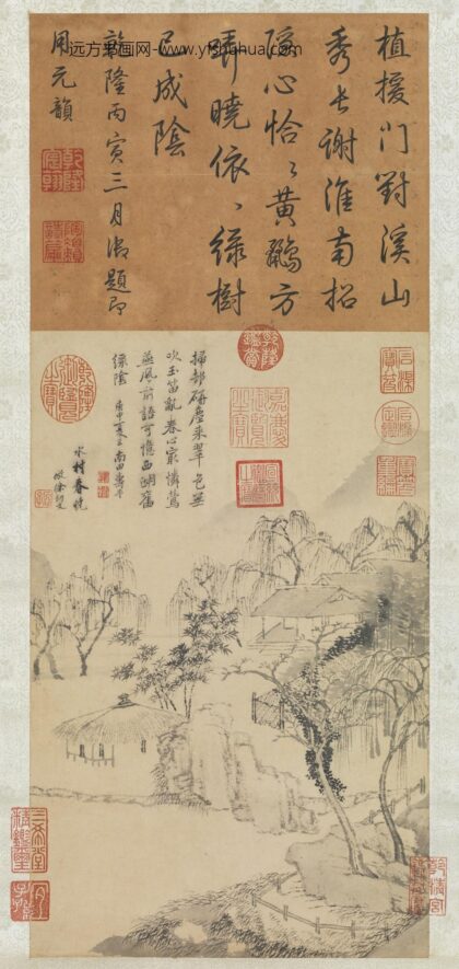 清王翚画水村春晓轴.jpg