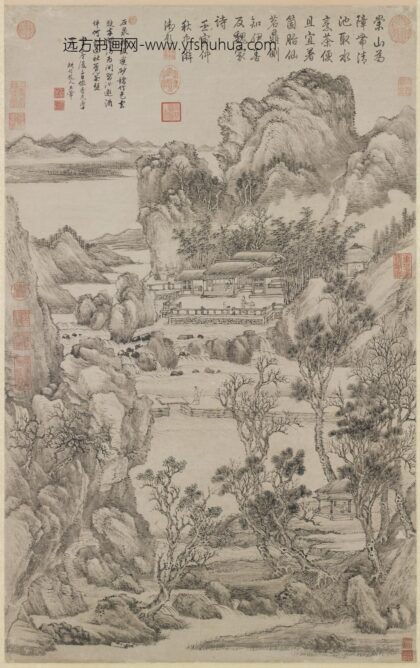 清王翚画石泉试茗轴.jpg