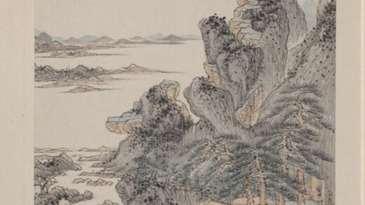清王鉴仿古山水册仿叔明云壑松阴.jpg