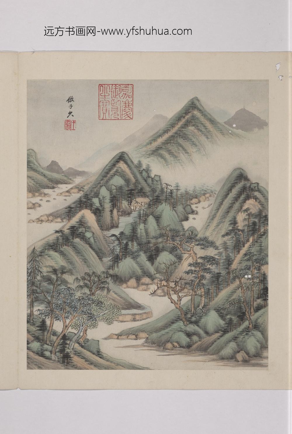 清王鉴仿古山水册仿黄公望山水