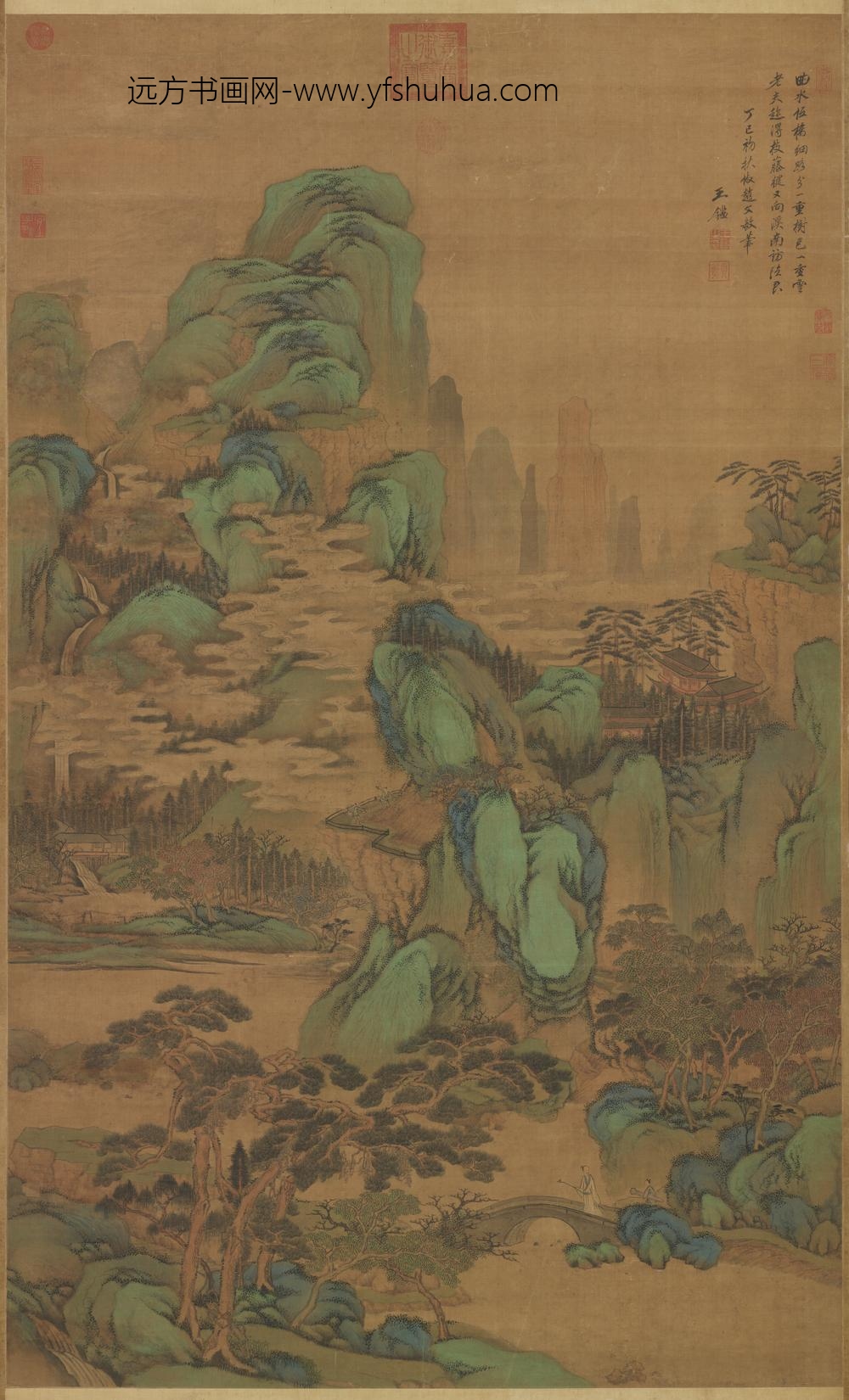 清王鉴仿赵孟俯山水轴