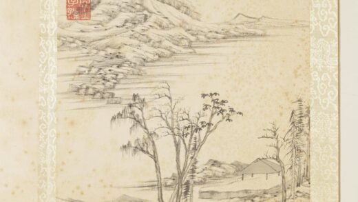 清王鉴拟各家山水册远峰峭石.jpg