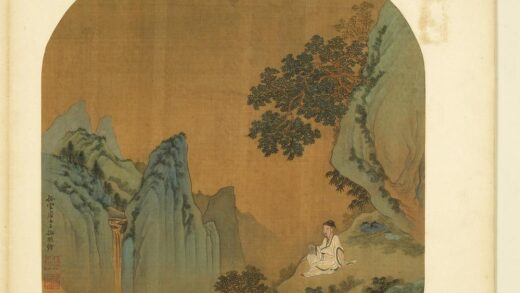 丘壑琳琅册元王振鹏对瀑观书.jpg