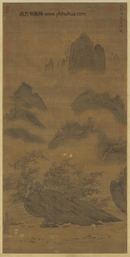 五代南唐赵干烟霭秋涉图轴.jpg