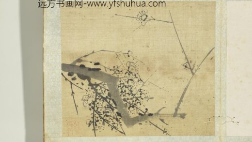 元吴镇以介眉寿册墨梅（一）.jpg
