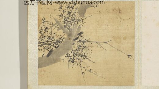 元吴镇以介眉寿册墨梅（三）.jpg