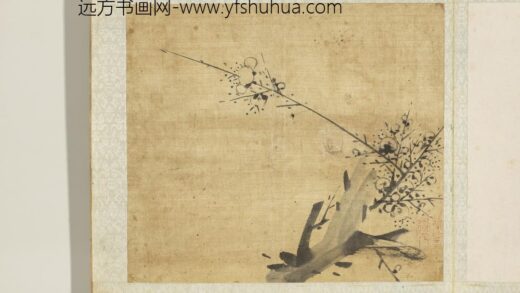 元吴镇以介眉寿册墨梅（四）.jpg