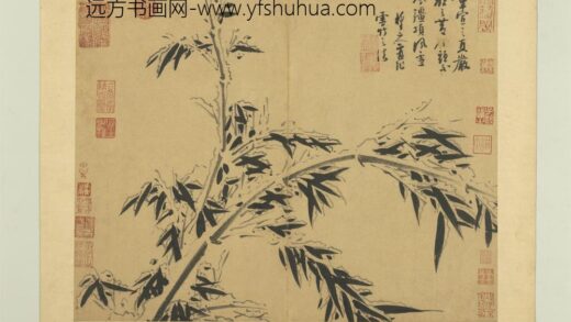 元吴镇墨竹谱册戏作雪图.jpg