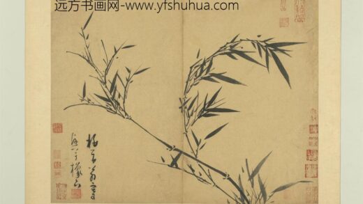 元吴镇墨竹谱册梅花翁寄兴.jpg