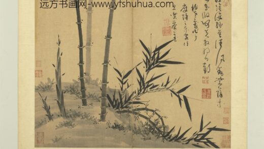 元吴镇墨竹谱册轻荫护绿苔.jpg