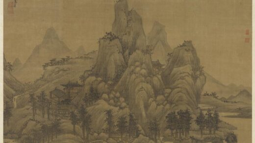 元吴镇清江春晓轴.jpg