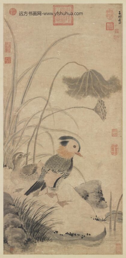 元张中枯荷鸂鶒轴.jpg