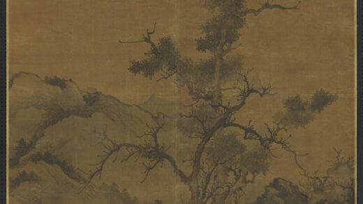 元张舜咨画古木飞泉轴.jpg